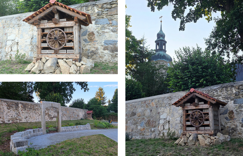 Das Insektenhotel von Hauswalde - da wo früher Hartmanns Gasthof war...    Bildquelle: GRÄFE