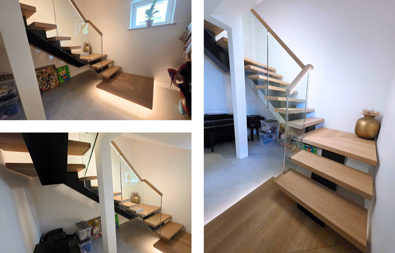 dreiläufige Mittelholmtreppe mit Podesten und moderner Geländergestaltung Bildquelle: GRÄFE dreiläufige Mittelholmtreppe mit Podesten und moderner Geländergestaltung Bildquelle: GRÄFE