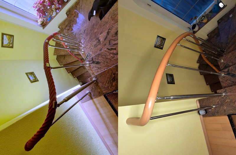 das abgegriffene labile Seil wich warmen Holz - dafür wurde die Stabhalterung transformiert   Bildquelle: GRÄFE