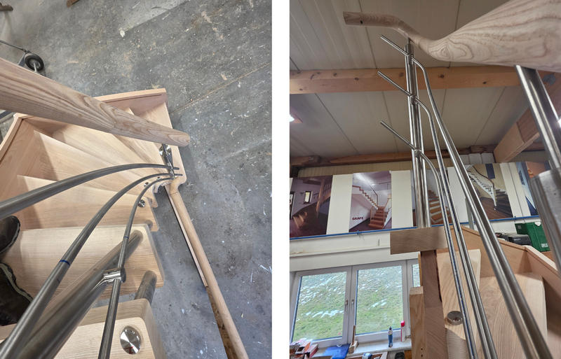 Geländerverläufe mit viel Liebe zum Detail - während der Vormontage handgebogen    Bildquelle: GRÄFE