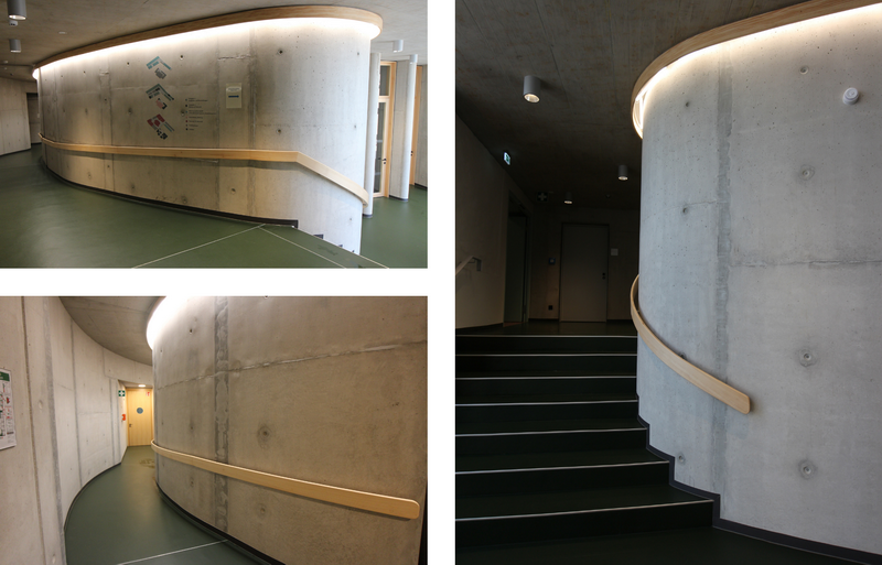 bogenförmig geformter Handlauf und Lichtblende in Weisstanne   Bildquelle: GRÄFE